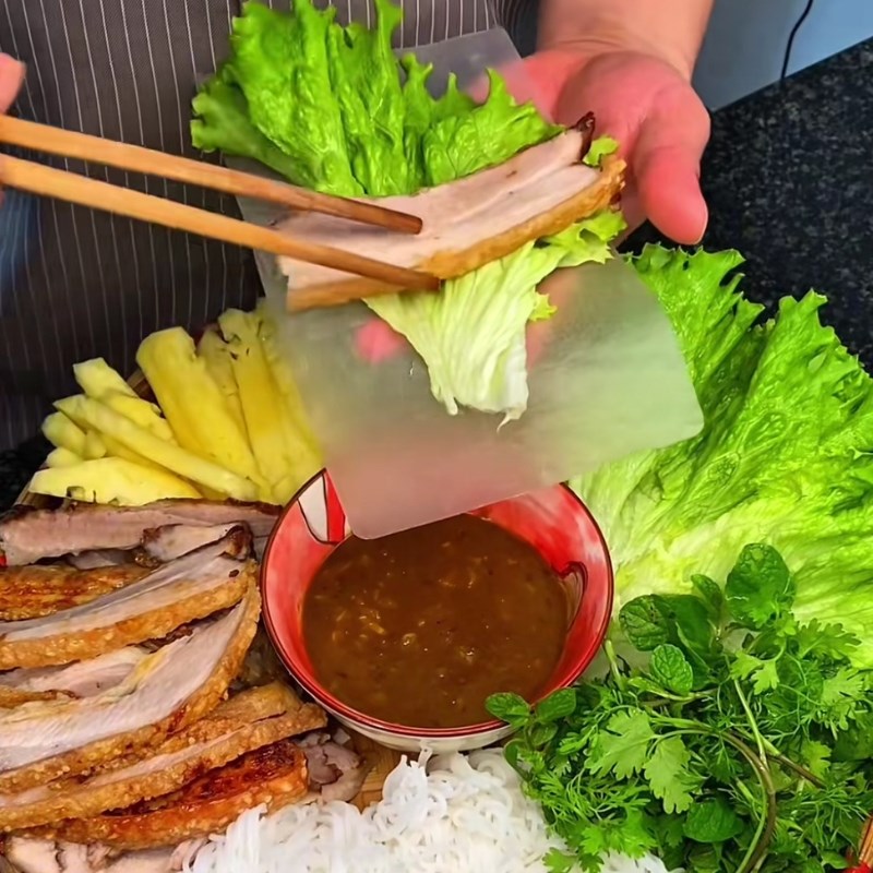 Bước 5 Thành phẩm Bánh tráng heo quay