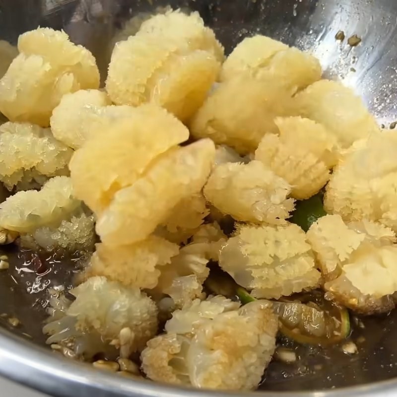 Bước 3 Trộn gỏi Sứa đạn sốt Thái sứa đạn sốt thái