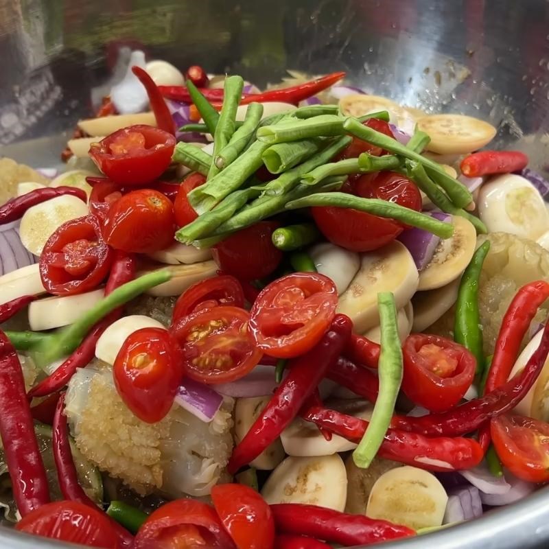 Bước 3 Trộn gỏi Sứa đạn sốt Thái sứa đạn sốt thái