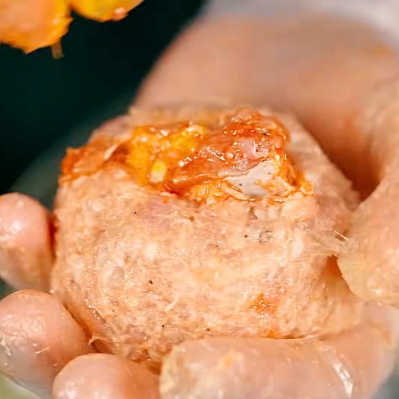 Bước 4 Vo viên xíu mại và hấp chín Bánh mì xíu mại chén