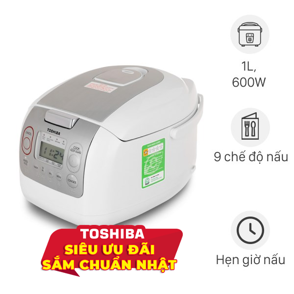 Nồi cơm điện tử Toshiba 1 lít RC-10NMFVN(WT)