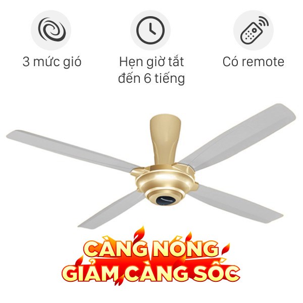 Quạt trần Panasonic 4 cánh F-56MPG-GO 59W