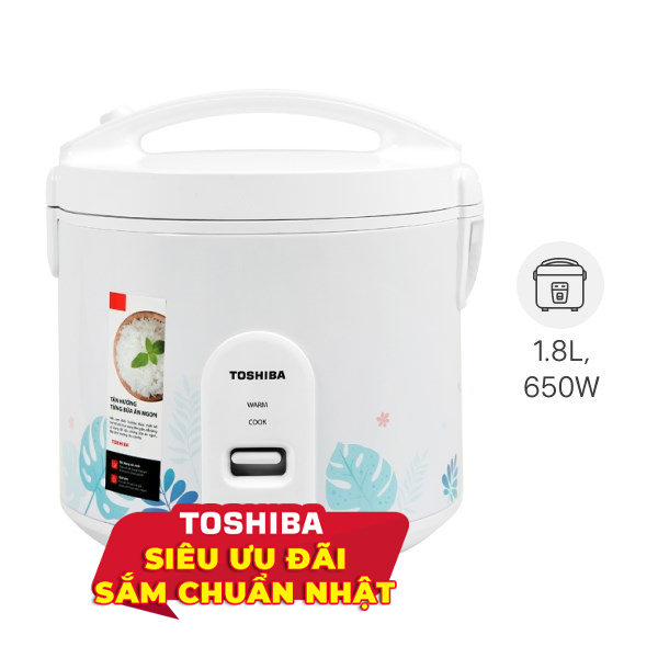 Nồi cơm nắp gài Toshiba 1.8 lít RC-18JH2PV(B)