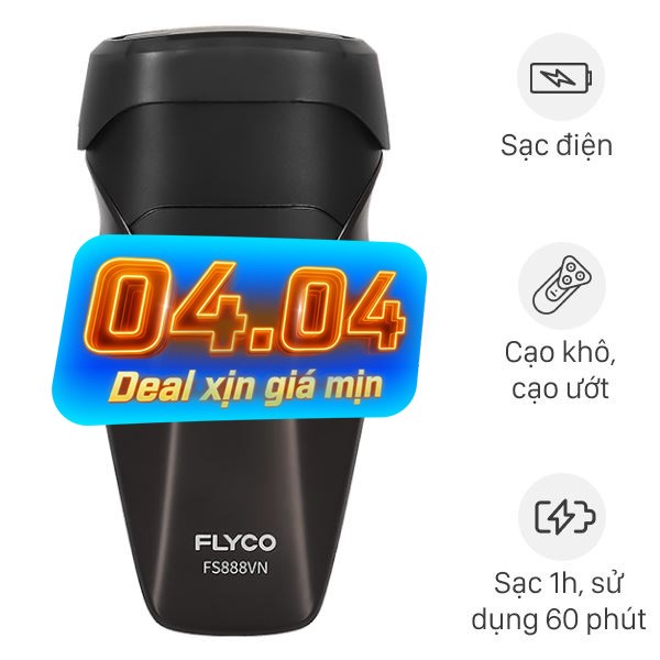 Máy cạo râu khô và ướt Flyco FS888VN