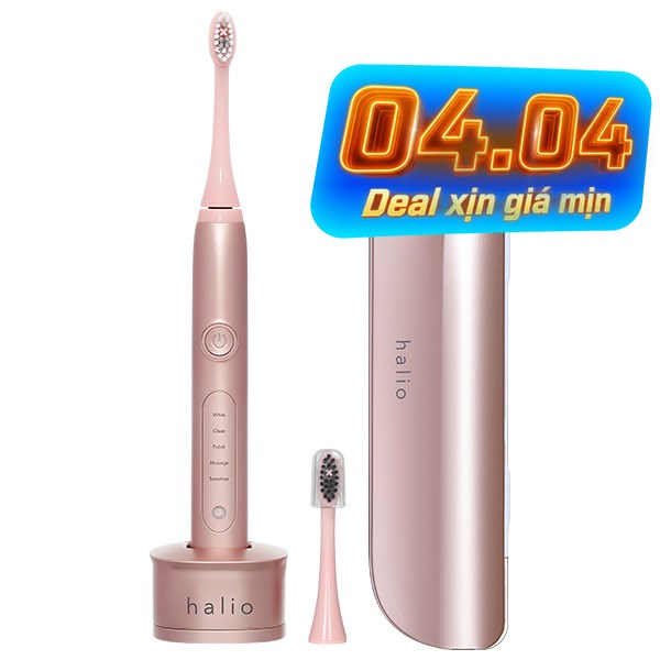Bàn chải điện Halio Sonic Whitening Pro Rose Gold