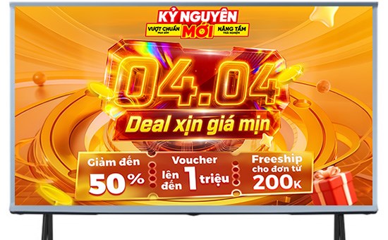 Smart Tivi Kiểu Chữ I Có Chân The Serif QLED Samsung 4K 55 inch QA55LS01BB