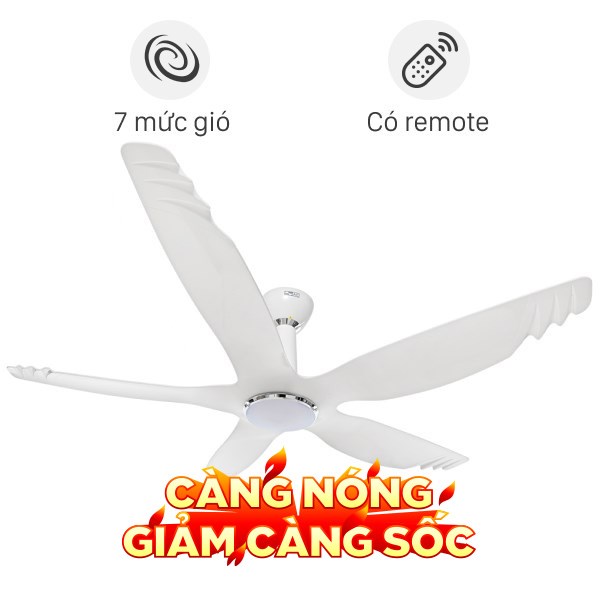 Quạt trần AC 5 cánh DC inverter ACF04D605 50W