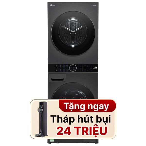 Tháp giặt sấy LG Inverter Giặt 14 Kg - Sấy 10 Kg WT1410NHB