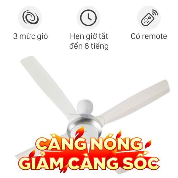 Quạt trần Panasonic 4 cánh F-56XPG-W 59W