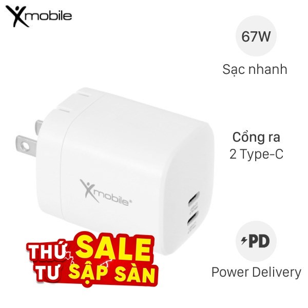 Sạc nhanh 2 cổng Xmobile DS266