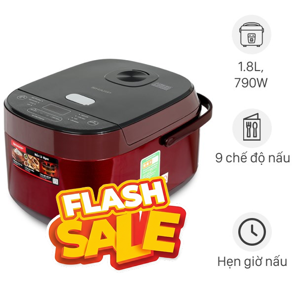 Nồi cơm điện tử Sharp 1.8 lít KS-COM194EV-RD