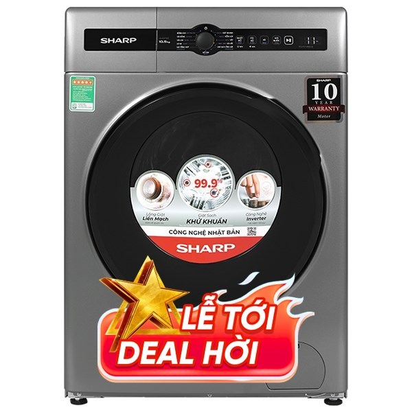 Sharp Inverter 10.5 Kg ES-FH105BV-B