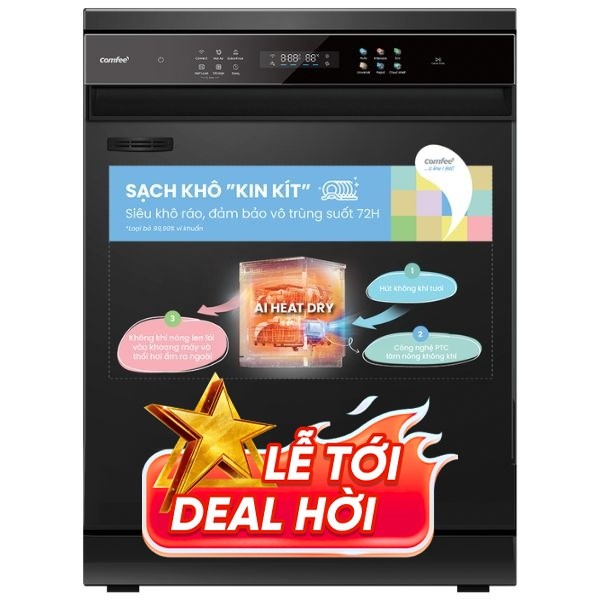 Máy rửa chén độc lập Comfee CDWEF1401HB-W-VN