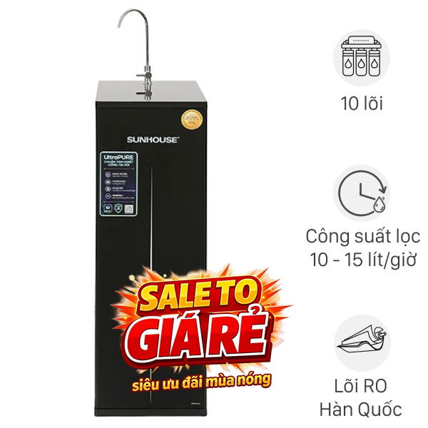 Máy lọc nước RO Hydrogen Sunhouse SHA8810K