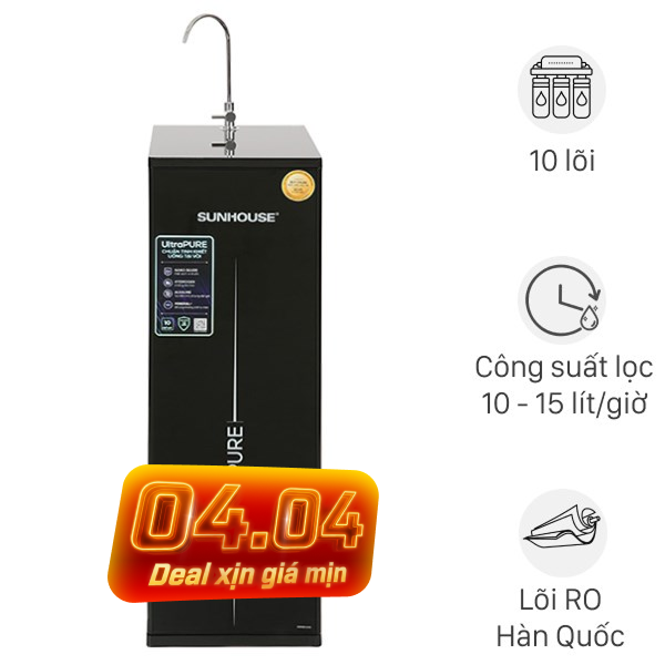 Máy lọc nước RO Hydrogen Sunhouse SHA8810K