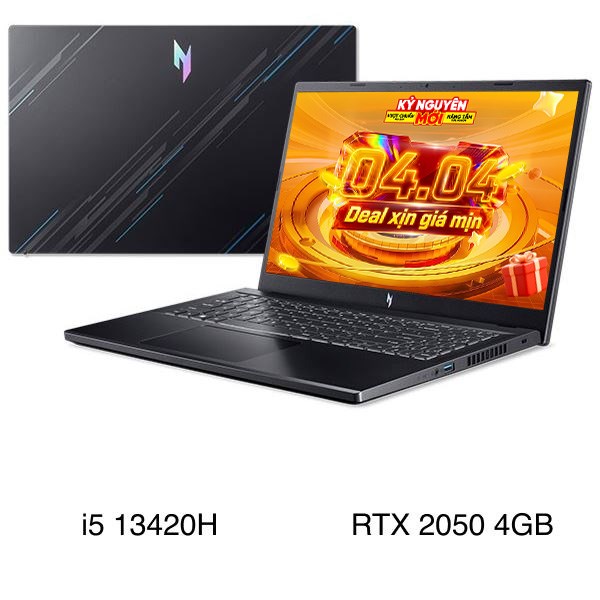 Laptop Acer Gaming Nitro V ANV15 51 53NE - NH.QNASV.002 (i5 13420H, 16GB, 512GB, RTX 2050 4GB, Full HD 144Hz, Win11)