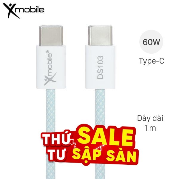 Cáp sạc nhanh và truyền dữ liệu 1m Xmobile DS103