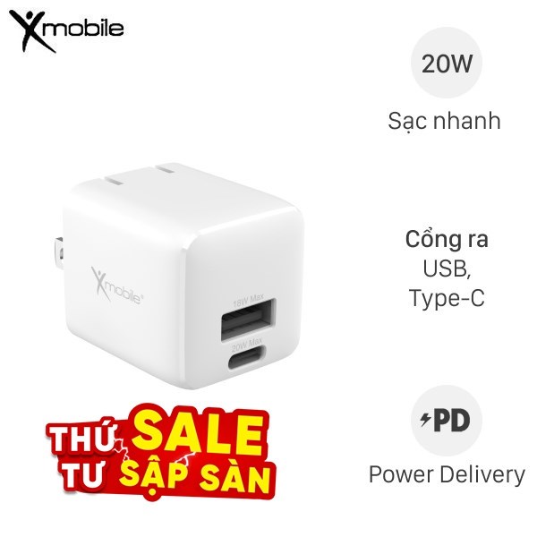 Sạc nhanh 2 cổng Xmobile DS255A