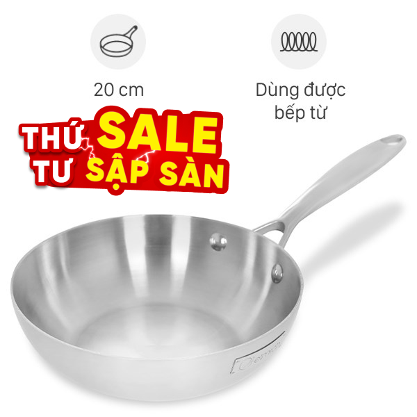 Chảo inox nguyên khối sâu đáy từ Elmich Trimax EL-2836IN20