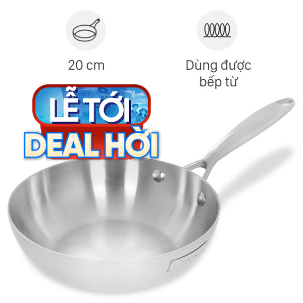 Chảo inox nguyên khối sâu đáy từ Elmich Trimax EL-2836IN20
