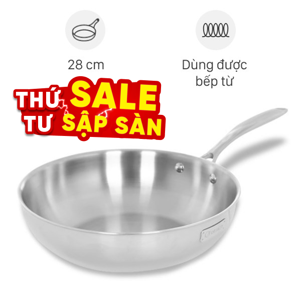 Chảo inox nguyên khối sâu đáy từ Elmich Trimax EL-2836IN28
