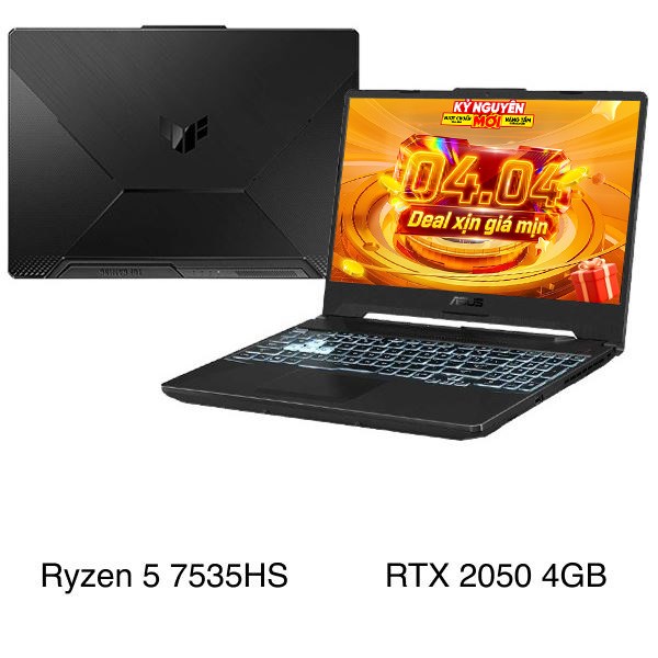 Laptop Asus TUF Gaming A15 FA506NF - HN012W (R5 7535HS, 16GB, 512GB, RTX 2050 4GB, Full HD 144Hz, Win11)