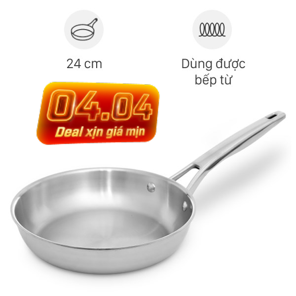 Chảo inox nguyên khối đáy từ Elmich Trimax EL-2838IN24