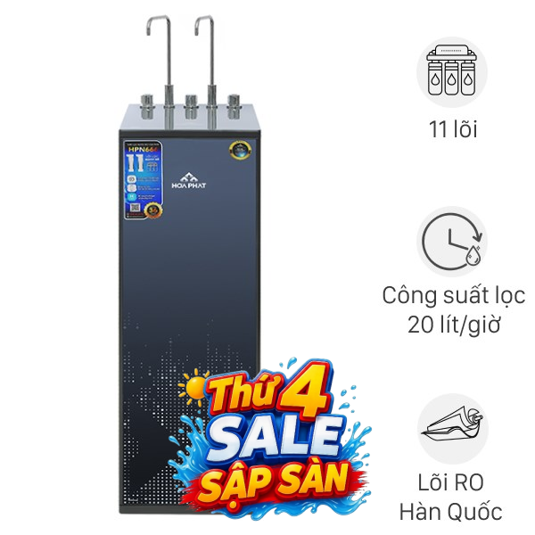 Máy lọc nước RO nóng nguội lạnh Hydrogen Hòa Phát HPN666