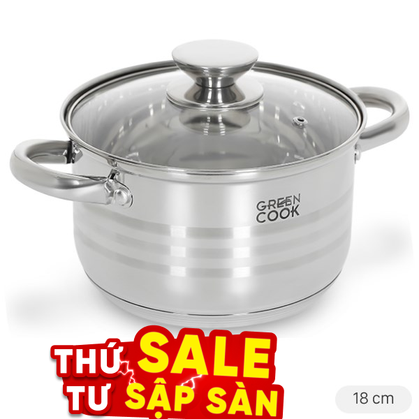 Nồi inox 5 đáy Green Cook GCS243-18IH