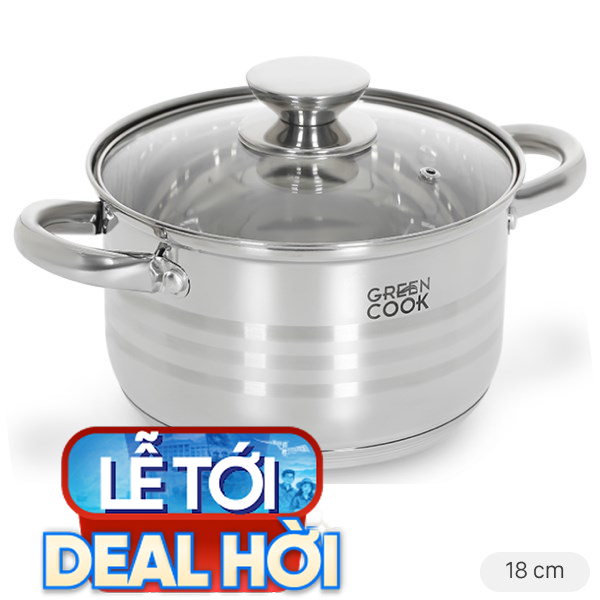 Nồi inox 5 đáy Green Cook GCS243-18IH
