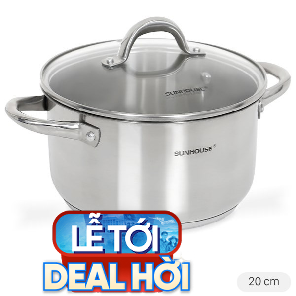 Nồi inox 3 đáy Sunhouse SHG308-20
