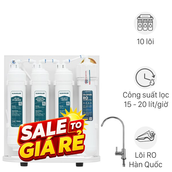 Máy lọc nước RO Hydrogen Sunhouse SHA8201KV