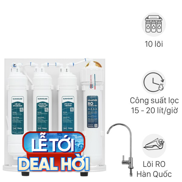 Máy lọc nước RO Hydrogen Sunhouse SHA8201KV