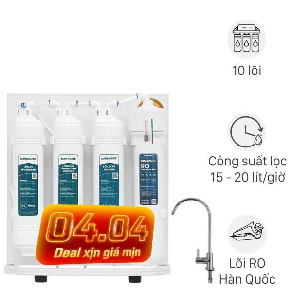Máy lọc nước RO Hydrogen Sunhouse SHA8201KV