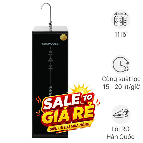 Máy lọc nước RO Hydrogen Sunhouse SHA8800KL