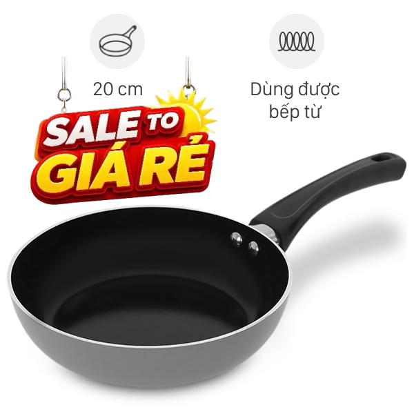 Chảo nhôm chống dính đáy từ Elmich Colosseum Y1 EL-3718