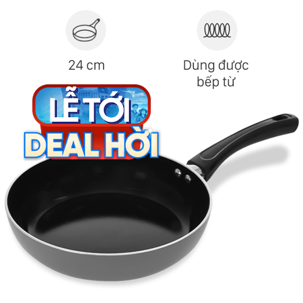 Chảo nhôm chống dính vân đá đáy từ Elmich Colosseum Y1 EL-3719