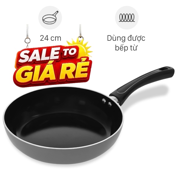 Chảo nhôm chống dính vân đá đáy từ Elmich Colosseum Y1 EL-3719