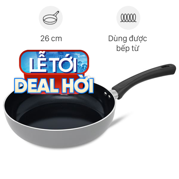 Chảo nhôm chống dính vân đá đáy từ Elmich Y1-3720