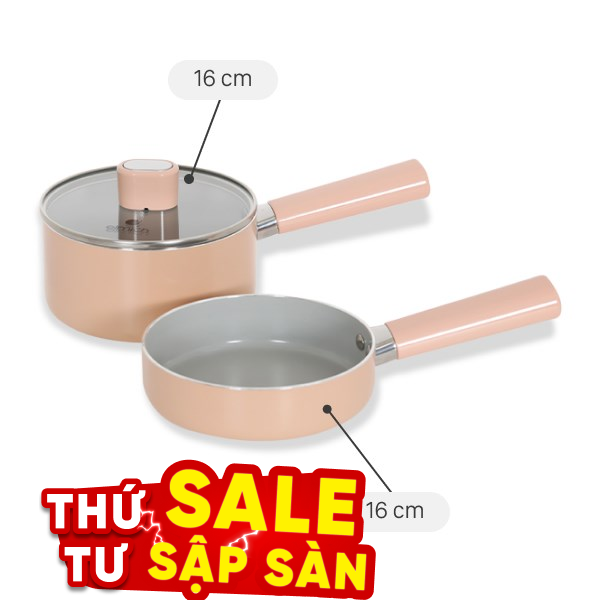 Bộ chảo quánh nhôm chống dính Elmich Baby EL-1169AP