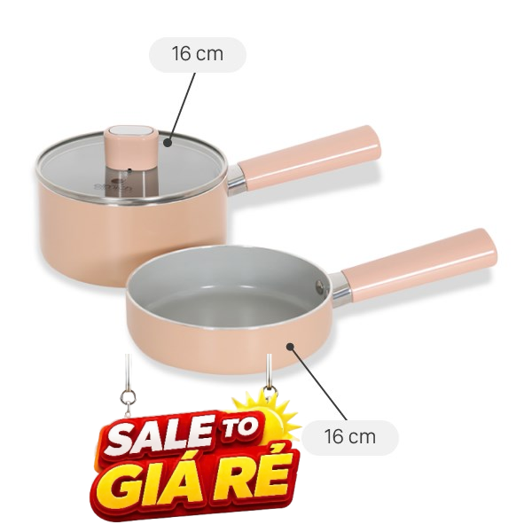 Bộ chảo quánh nhôm chống dính Elmich Baby EL-1169AP