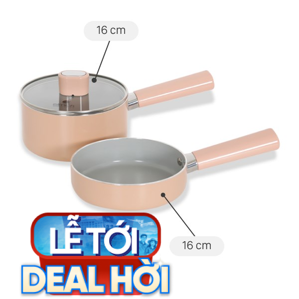 Bộ chảo quánh nhôm chống dính Elmich Baby EL-1169AP