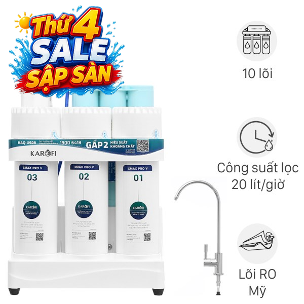 Máy lọc nước RO Karofi KAQ-US08