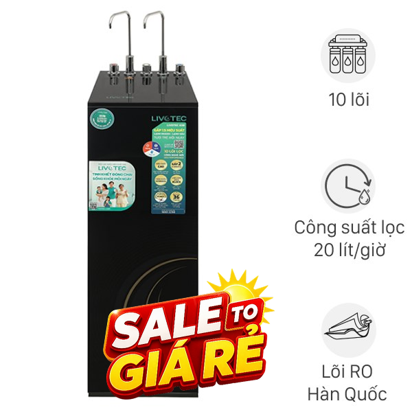 Máy lọc nước RO nóng nguội lạnh Hydrogen Livotec 638