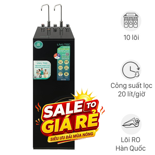 Máy lọc nước RO nóng nguội lạnh Hydrogen Livotec 638