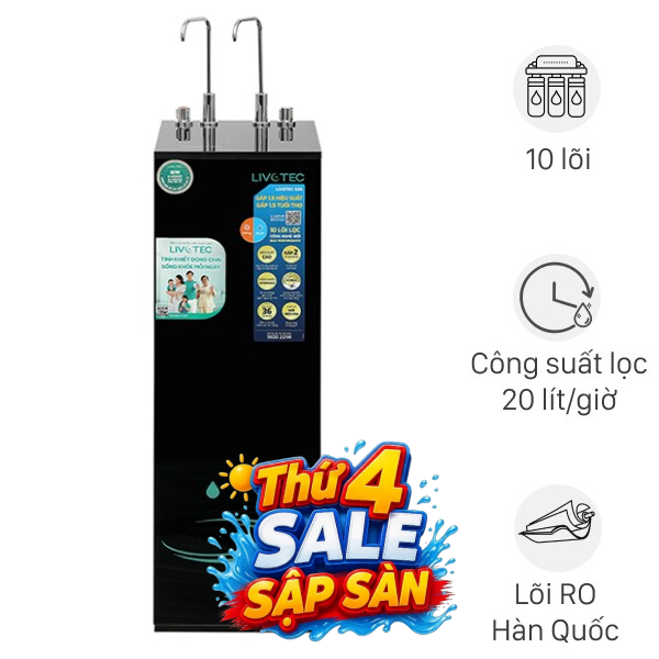 Máy lọc nước RO nóng nguội Hydrogen Livotec 635