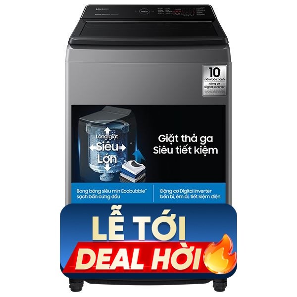 Máy giặt Samsung Ecobubble Inverter 17 kg WA17CG6442BDSV