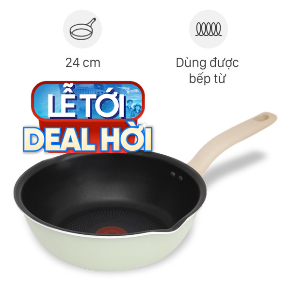Chảo nhôm sâu chống dính đáy từ Tefal So Matcha G1796495