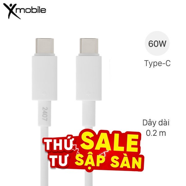 Cáp sạc nhanh và truyền dữ liệu 0.2m Xmobile CS-DC06