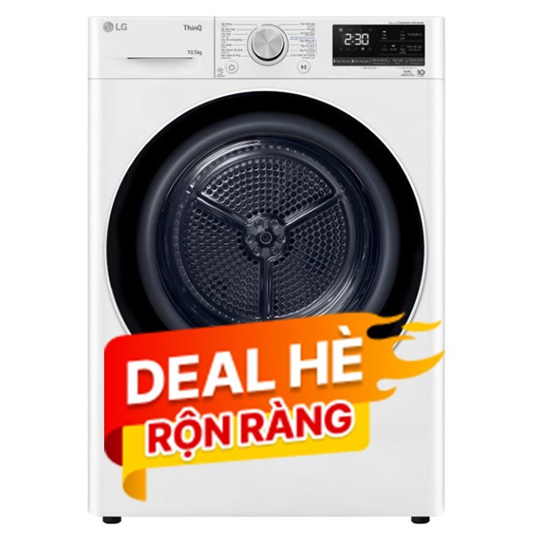 Máy sấy bơm nhiệt LG 10.5 Kg DVHP50W